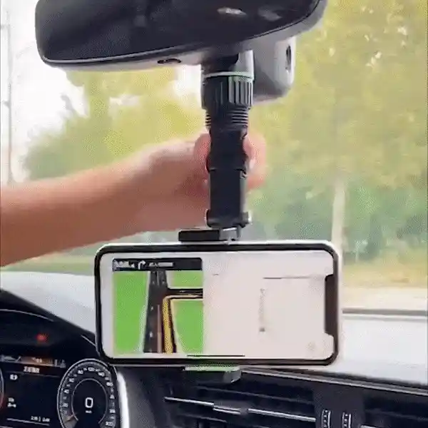 Phone holder in use