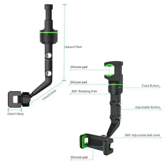 Phone holder in different settings