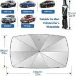 Car Windshield Sun Shade Umbrella for Auto Windshield Covers Most Cars - Image 2
