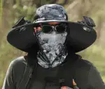 Wide Brim Solar Fan Outdoor Fishing Hat-Solar & USB Charging - Image 12