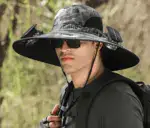 Wide Brim Solar Fan Outdoor Fishing Hat-Solar & USB Charging - Image 14