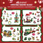 Holiday Countdown Calendar for Kids - Build & Play Christmas BlocksB - Image 9