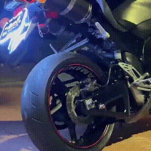Motorcycle with LED Lights