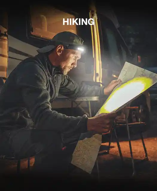 Headlamp in use
