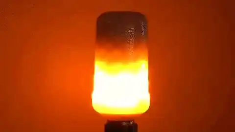 LED Flame Light Bulb in action