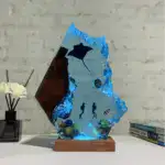 Underwater Diver and Manta Ray Resin Night Light - Image 3