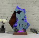 Underwater Diver and Manta Ray Resin Night Light - Image 4