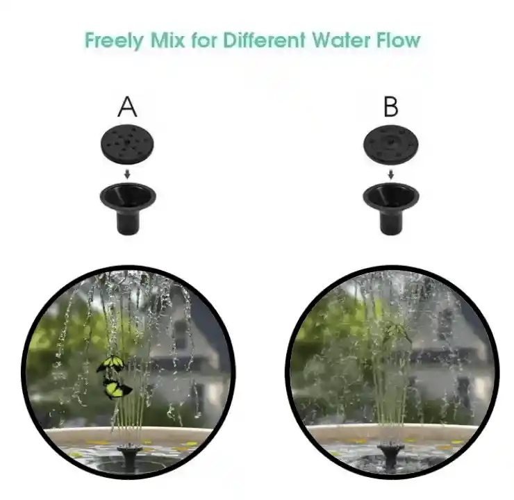 Fountain spray nozzles
